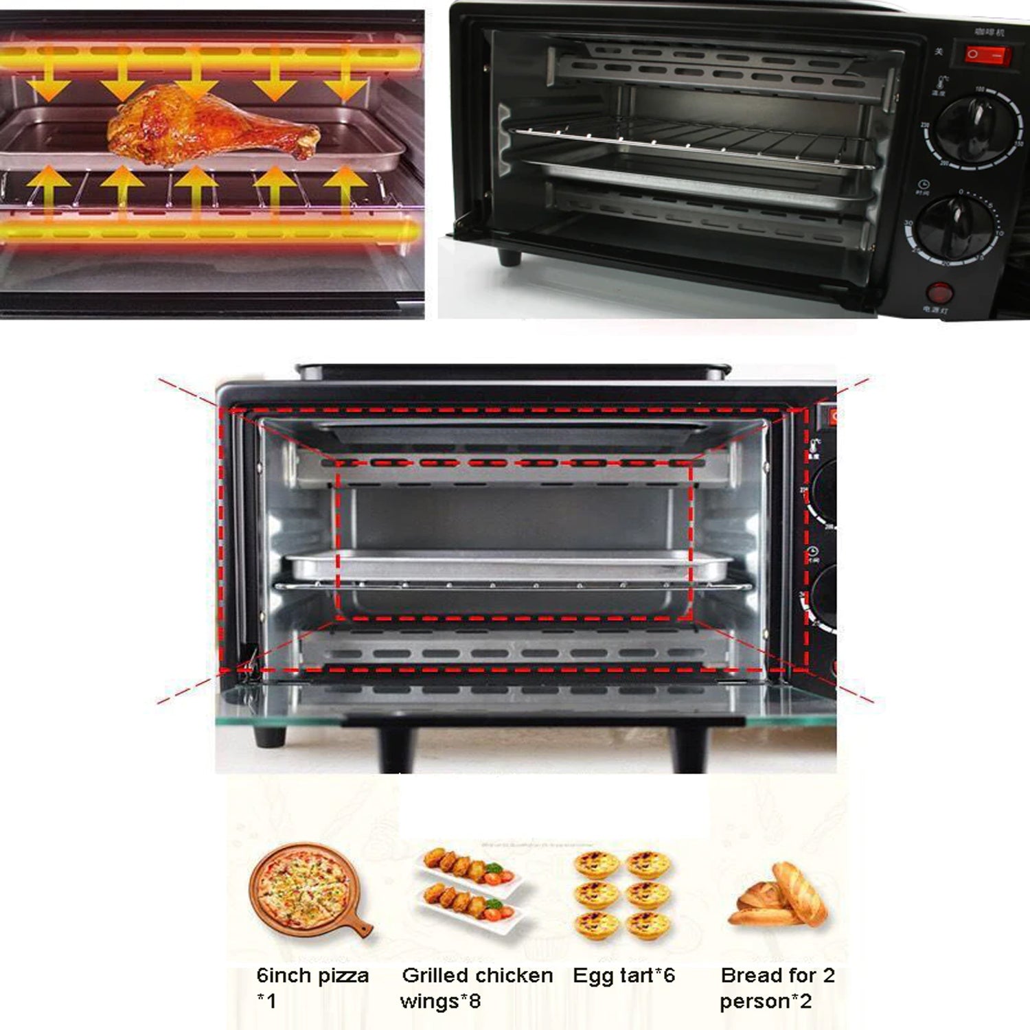 2788 3 In 1 Breakfast Maker Portable Toaster Oven Grill Pan  Coffee Maker Full Breakfast Ready At One Go 2788 3 In 1 Breakfast Maker Portable Toaster Oven Grill Pan  Coffee Maker Full Breakfast Ready At One Go